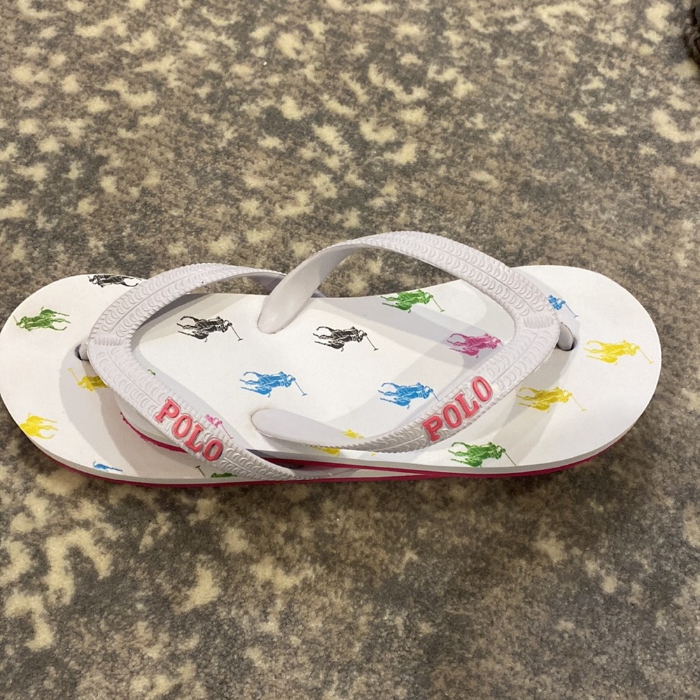 POLO KIDS FLIP FLOPS SIZE 11 LITTLE GIRLS - Picture 6 of 9
